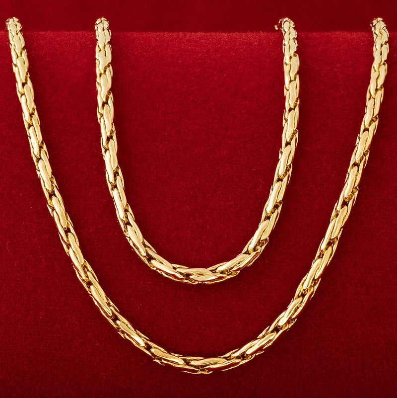 LIFETIME JEWELRY Twister Weave Chain Necklace for Women & Men 24k Real Gold Plated (2mm & 3mm) (16 inches, 2mm) - Image 5